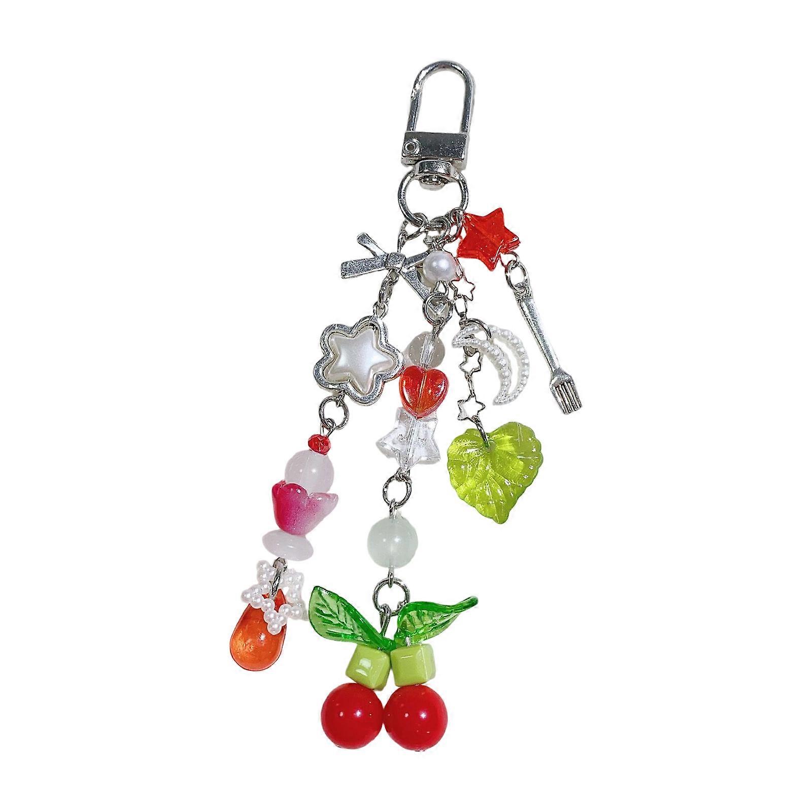 Chic Cherry Key Holder Adds A Touch Of Cool Elegances To Your Outfits Suitable For Commuting Parties School Life  Red