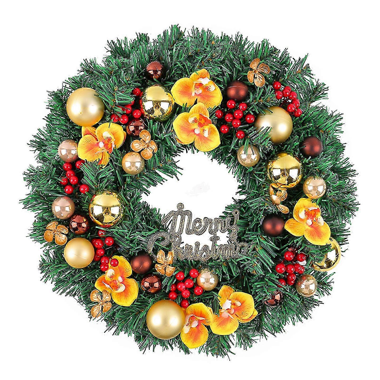 Christmas Wall Hanging with Sparkling Spheres and Bowknot Design