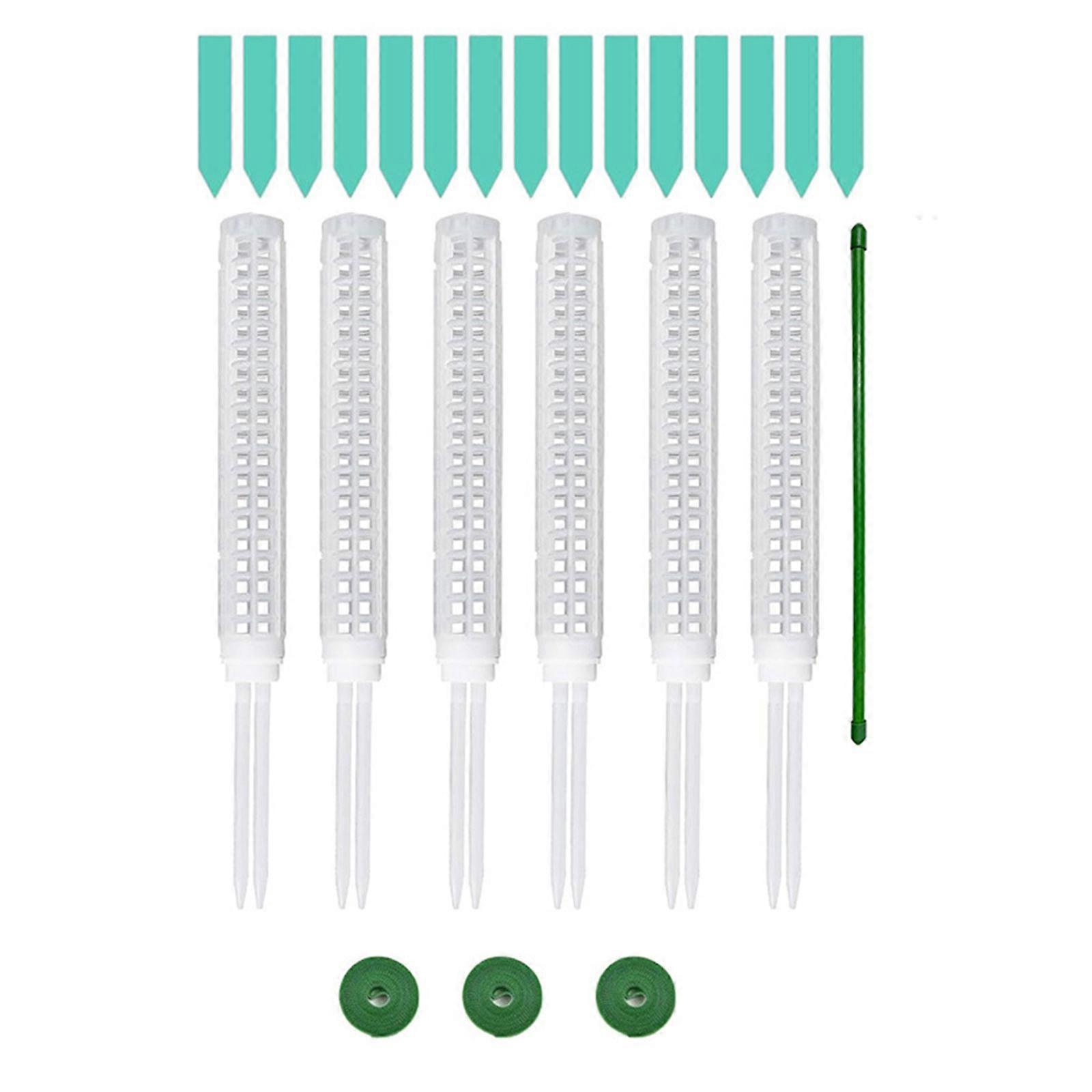 6pcs Plastic Moss Poles Stackable Moss Totems Poles Stick Sphagnum Moss Poles Moss Stick for Monsteras Flower Climbing Multicolor