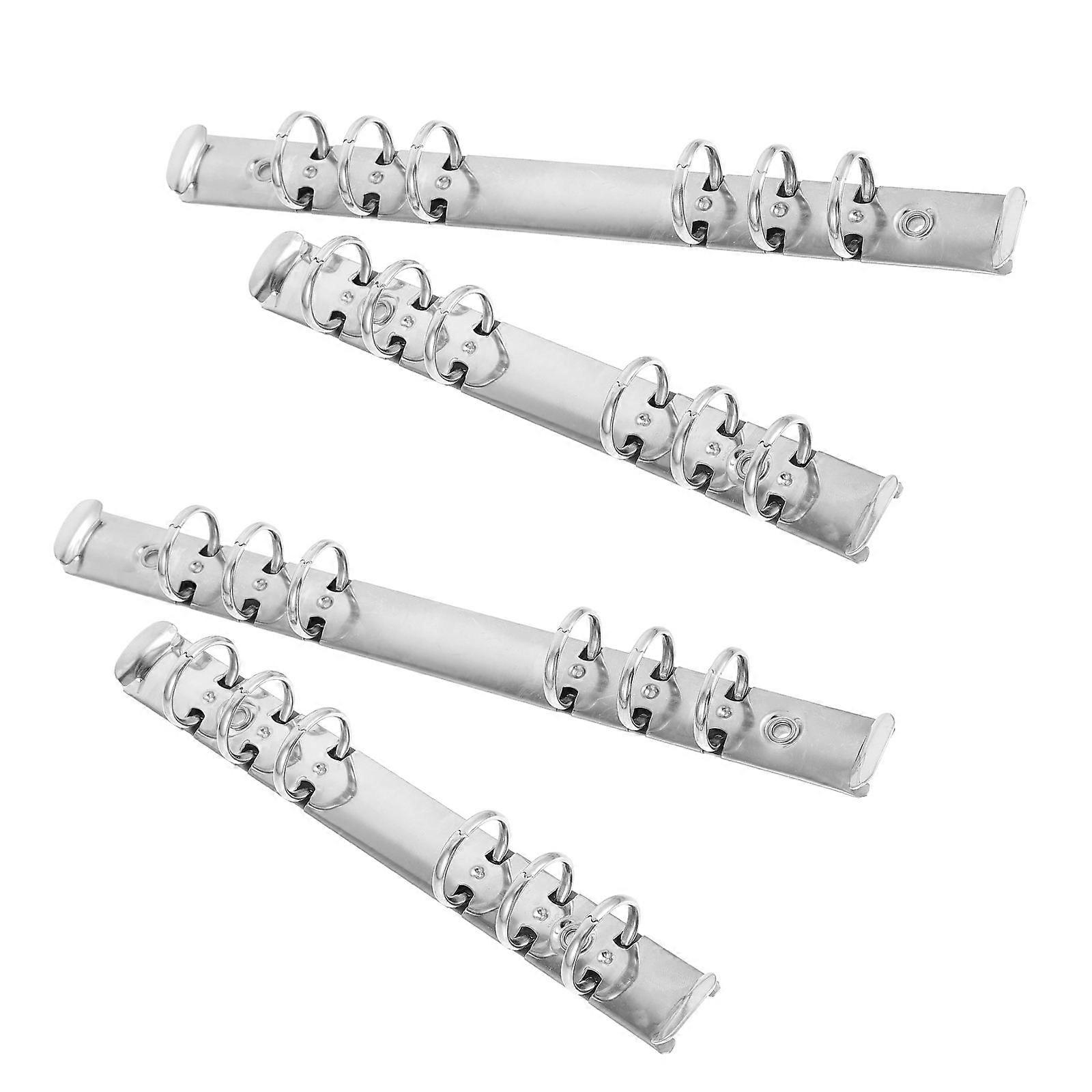 4pcs Segmented Binders Loose Leaf Binders Creative Scrapbook Clips for Office