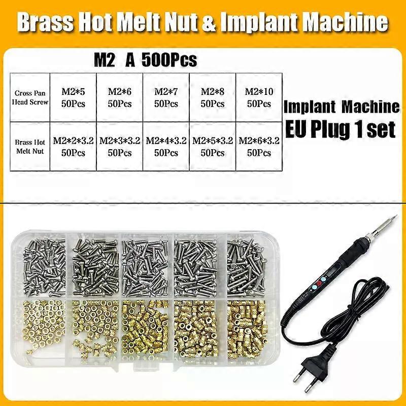Hot Melt Nut Implant Machine Heat Set Insert Soldering Iron Tip Copper Nut Insert Thread Insertion Nut Tool Plastic 3d Printing