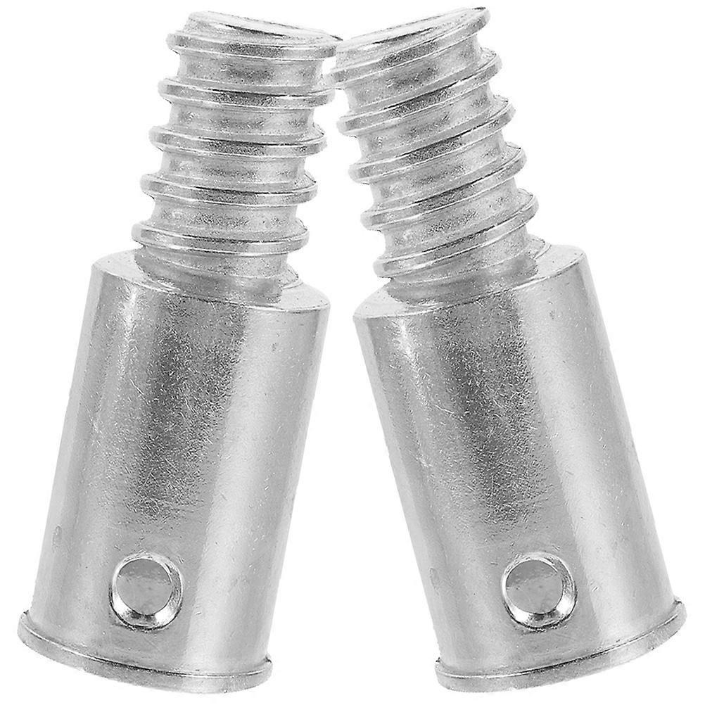 2pcs Broom Handle Threaded End Replacement Broom Handle Extension Pole Adapter (American thread)