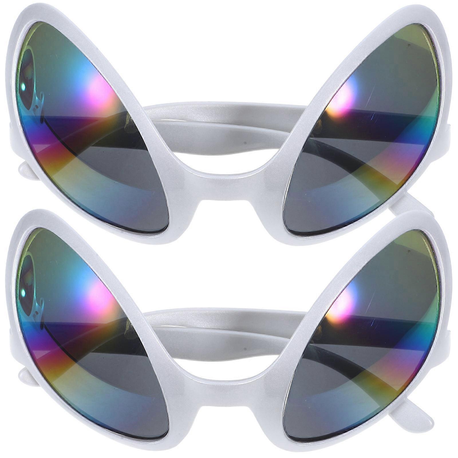 Funny Eye Glasses Simulation Quirky Props For Friends Costume At Party And Festivals Featuring Characteristic Design 2Pcs