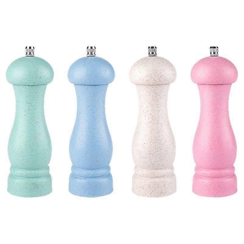 Premium Oak Salt and Pepper Mill Set with Adjustable Grind Settings and