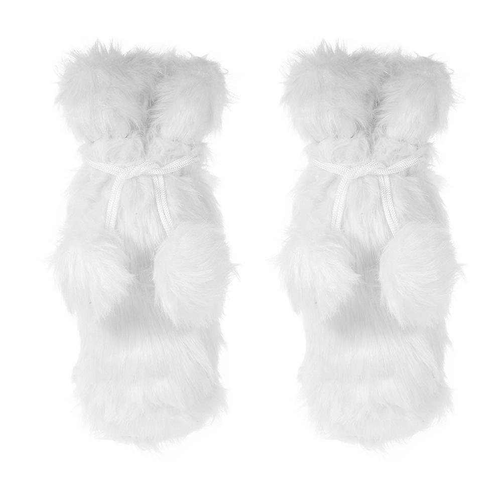 Christmas Covers Plush Covers for 2Pcs Reusable Beverage