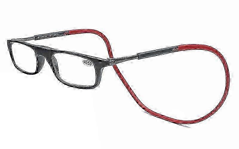 High Quality Clic Magnetic Reading Glasses, Unisex, Soft Foldable Strap, Computer Reader