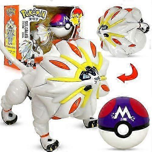 置物、繊細なアニメーション、ポクモン、ソルガレオ、modle d'action de jouets、注ぎ口、10 cm