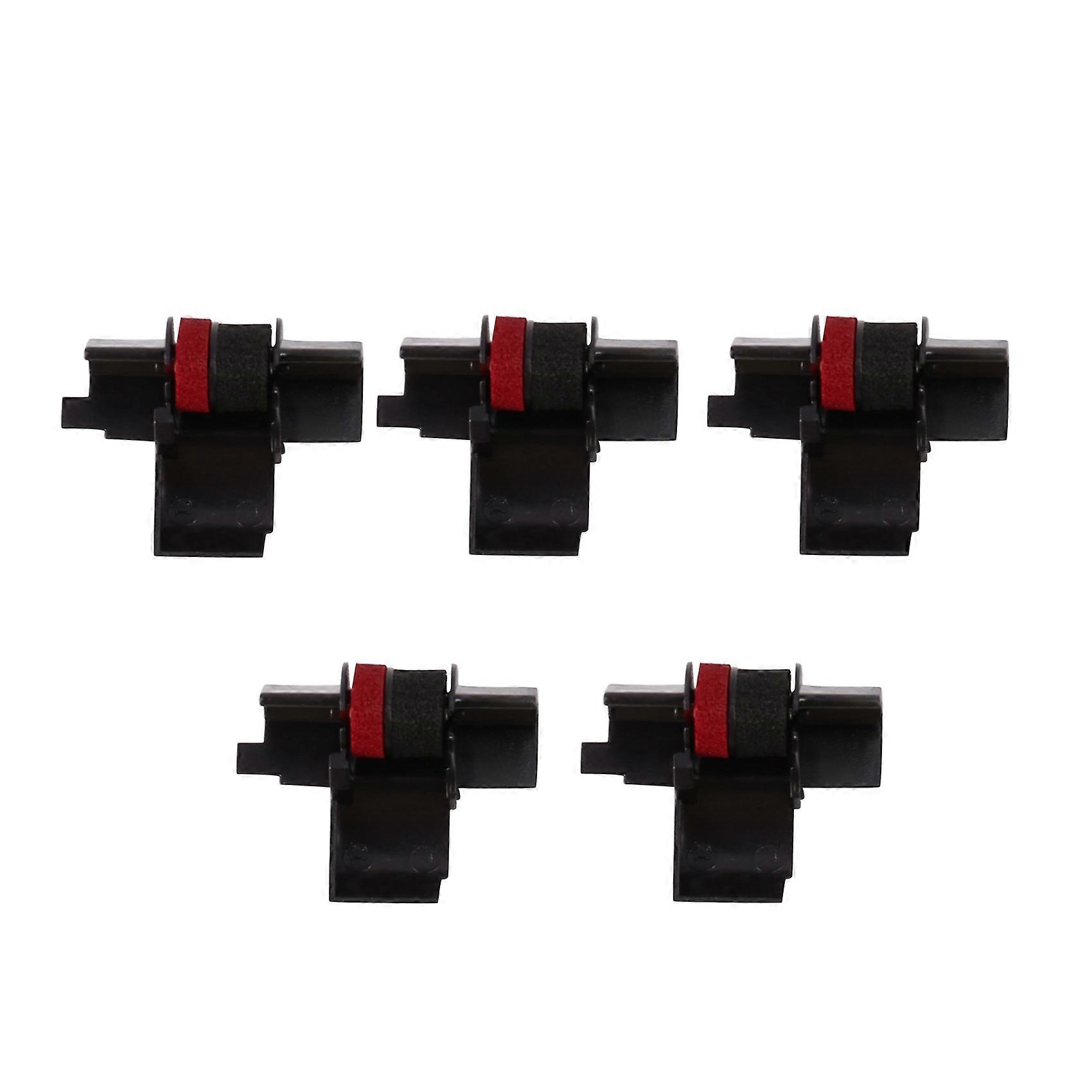 IR-40T (5 Pack) Compatible Calculator Printer Ribbons Ink Roller - Black & Red