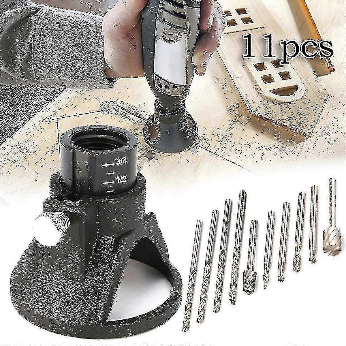 HSS Router Bit Tool Kit Set with Drill Cutting Guide