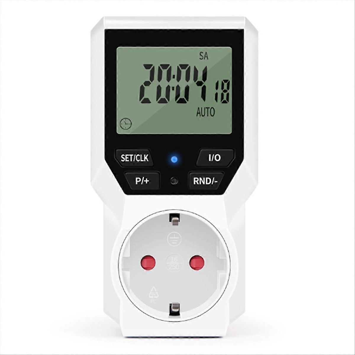 Smart Timer Socket Digital Electronic Timer Switch EU Plug LCD