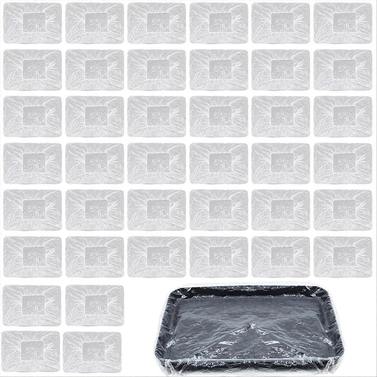 40 Pcs 18 Inch Paint Roller Tray Liners, Large Disposable Plastic