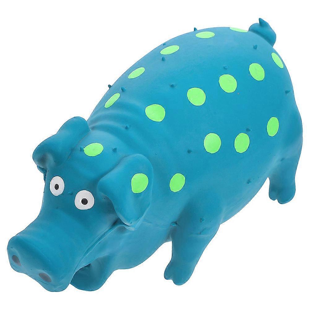 Puppy Teething Squeaky Dog Toy Pig Shaped Made from Latex Durable Chew Toy