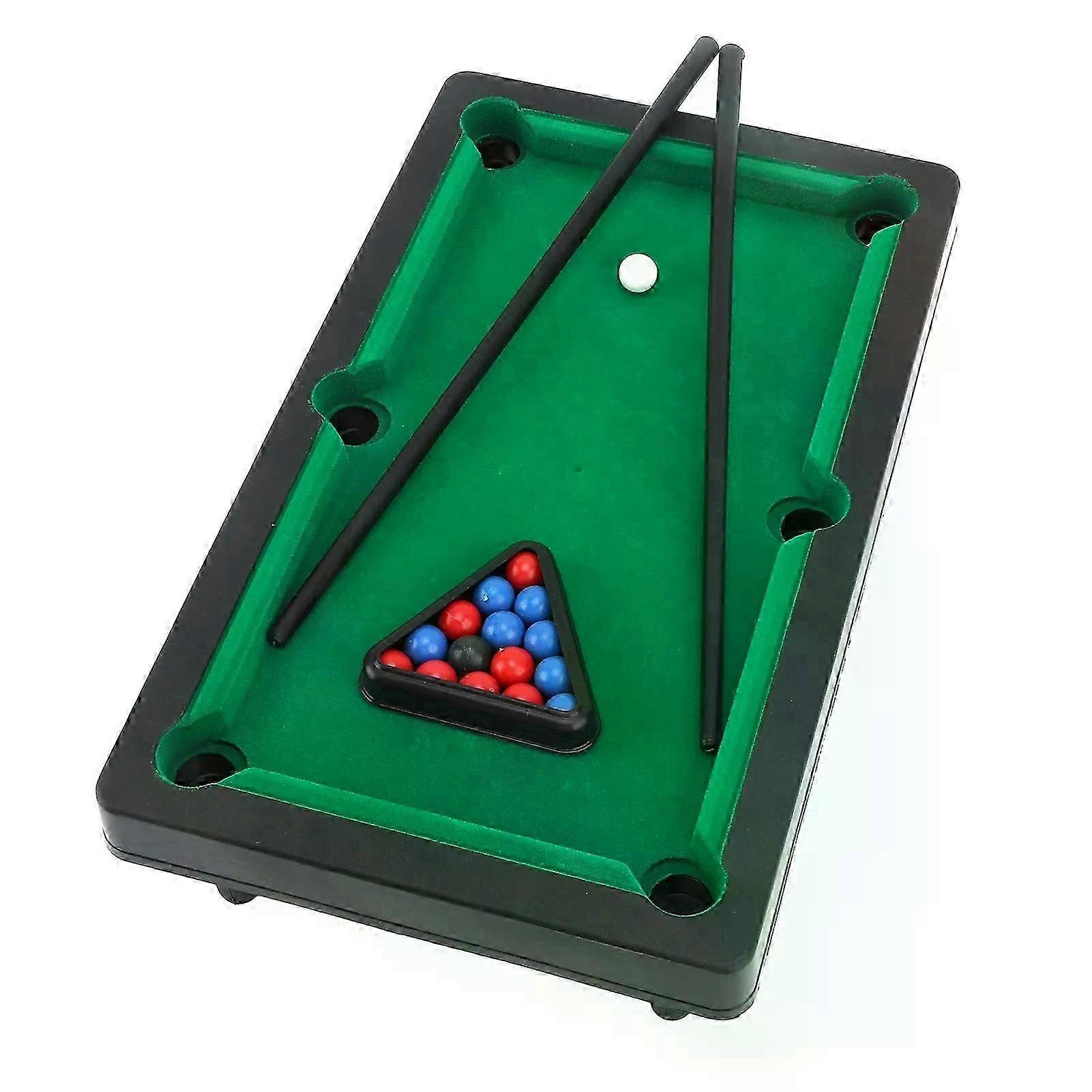 Mini Pool Table Interactive Simulation Miniature Billiard Pool Game Set for Desktop Decoration Ornament