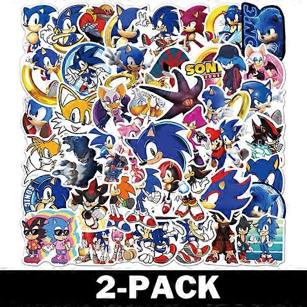 50 Pieces Sonic Stickers / Stickers 2-Pack