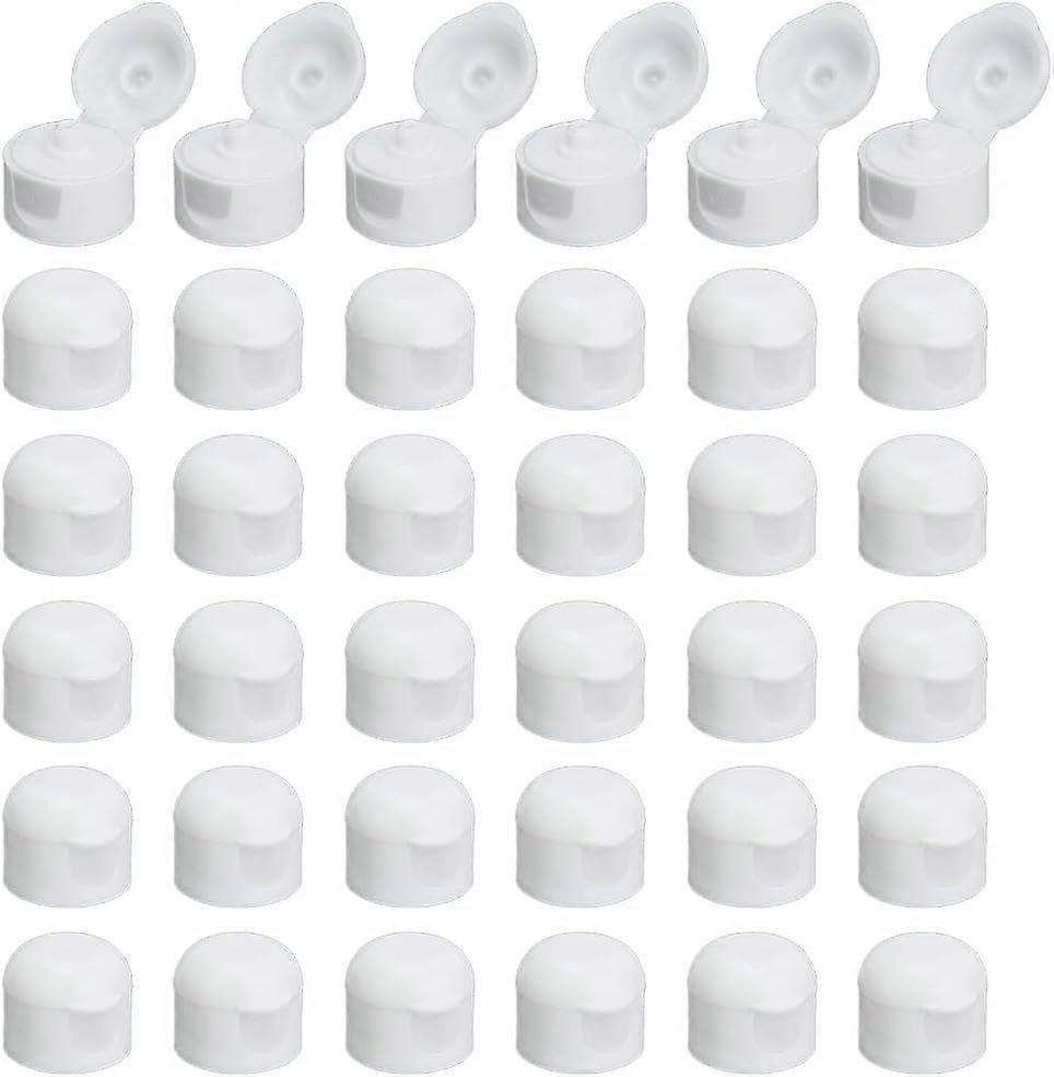 36Pcs 20/410 Dome Shaped Flip Top Dispensing Cap White Replacement Condiment Caps Reusable Plastic Bottle Cap Flip Top Lids Squeeze Bottles Dispensing