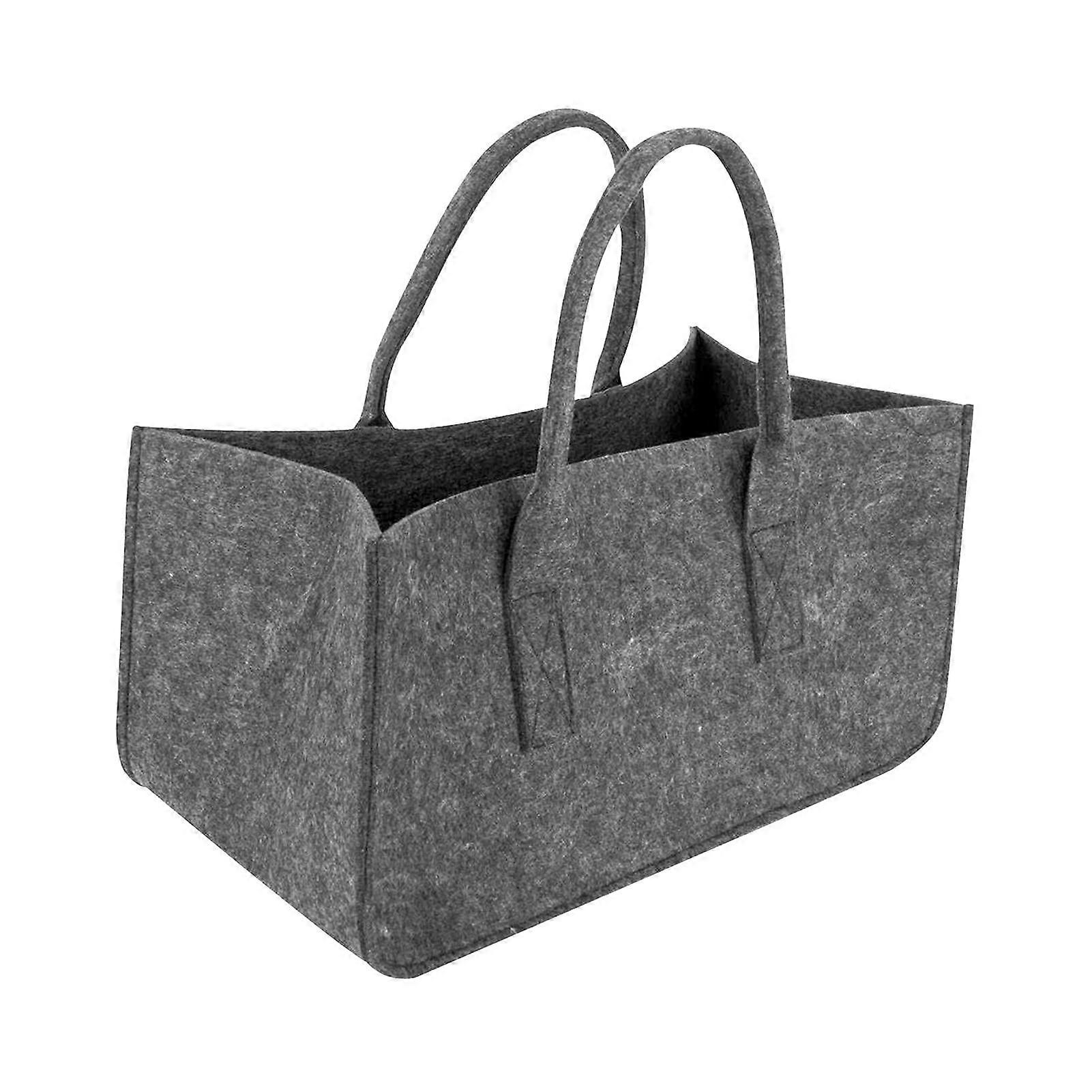 Firewood Log Carrier Large Capacity Waterproof Felt Tote for Fireplace Camping and Home Storage