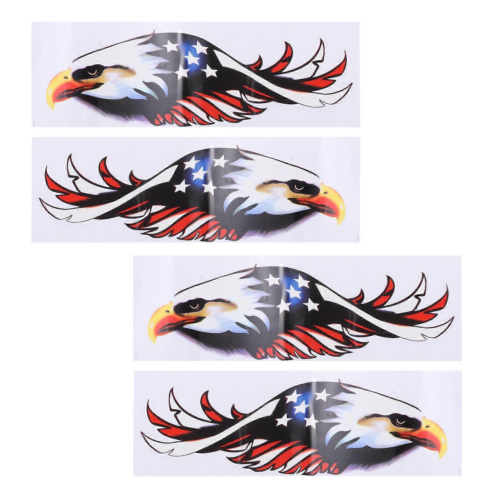Us Flag Eagle Sticker for Car Decoration with 12Pcs Set
