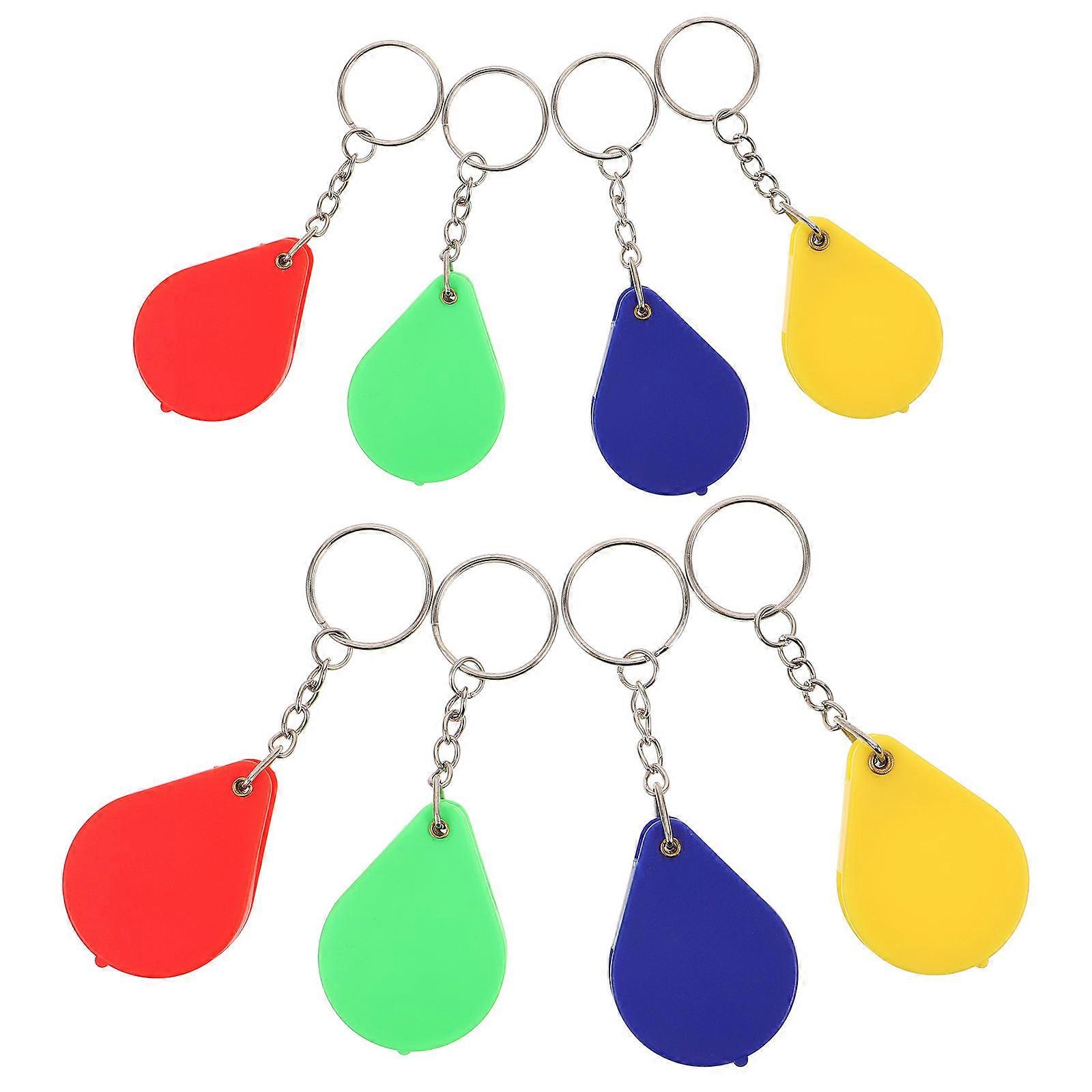 Foldable Handheld Magnifier for Reading Use 8Pcs Portable Mini Magnifier with Keychain