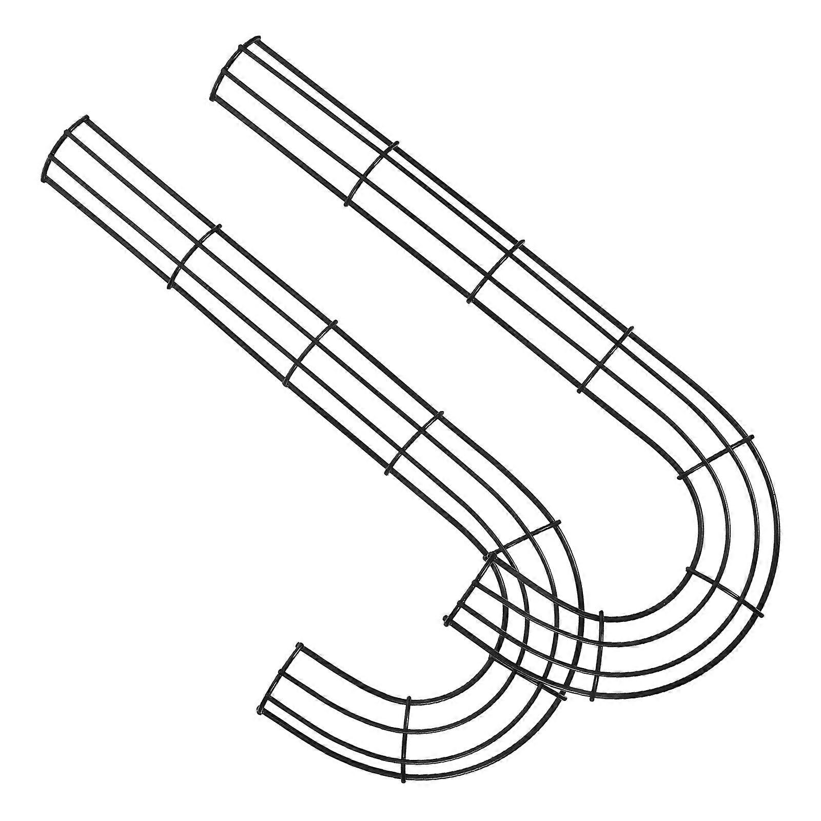 Christmas J Shaped Wreath Frame for Decor 2Pcs Candy Cane Wire Wreath Form