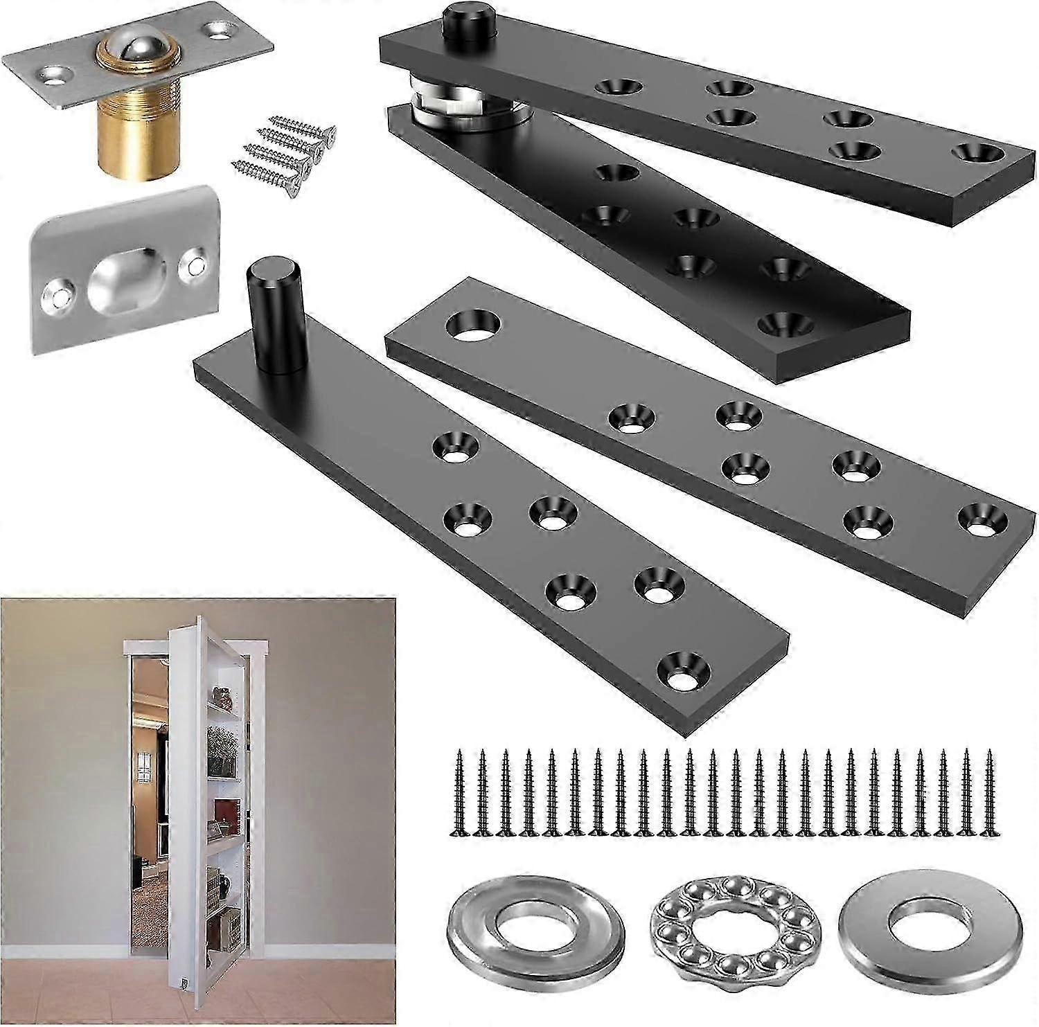 2025 Latest Model  Hidden Door Hinge Pivot Hardware 360 Degree Rotation Murphy