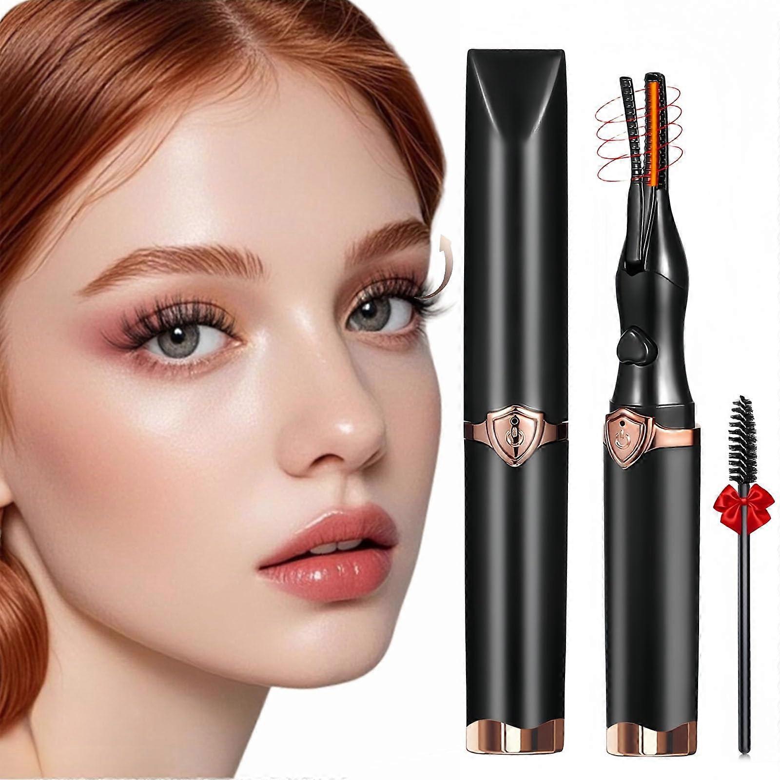 Heated Eyelash Curler USB Rechargeable 3 Temperature Modes Fast Heating 24H LongLasting Curl