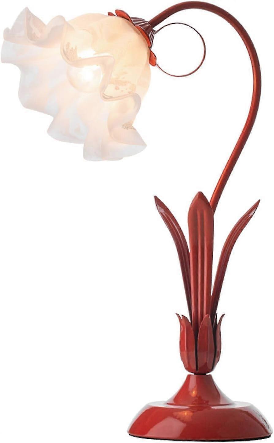 Vintage Flower Table Lamp with Glass Shade, Tree Branch Design, Soft Ambient Glow for Bedroom