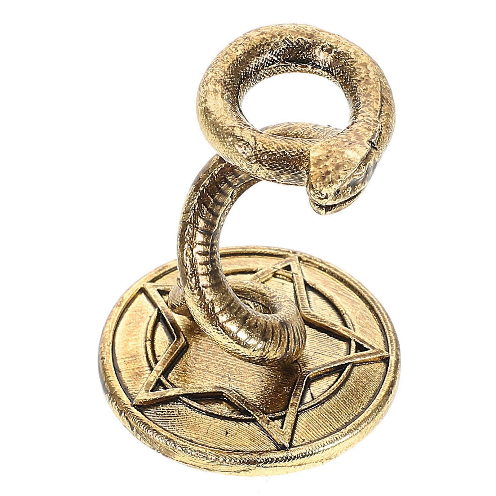 Khaki Metal Snake Crystal Ball Holder for Home Use Display Stand
