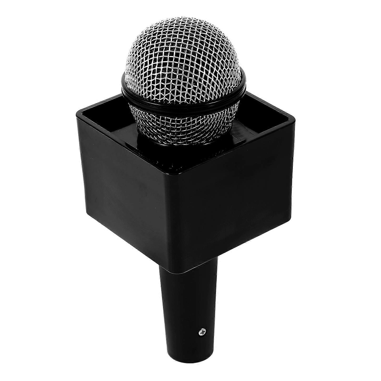 Fake Microphone Prop for Party Simulated Black Plastic Model Mic