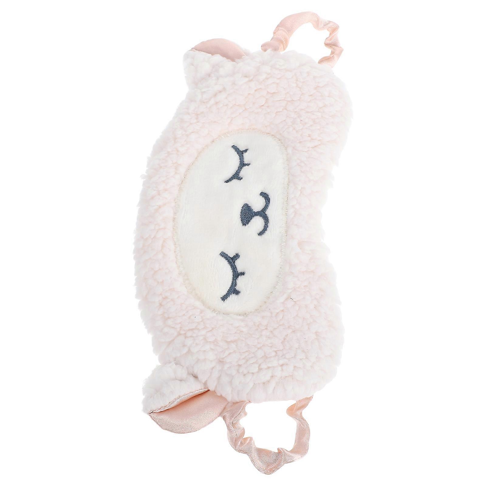 Ivory Light Blocking Eye Mask for Sleeping Use Plush Sleep Cover