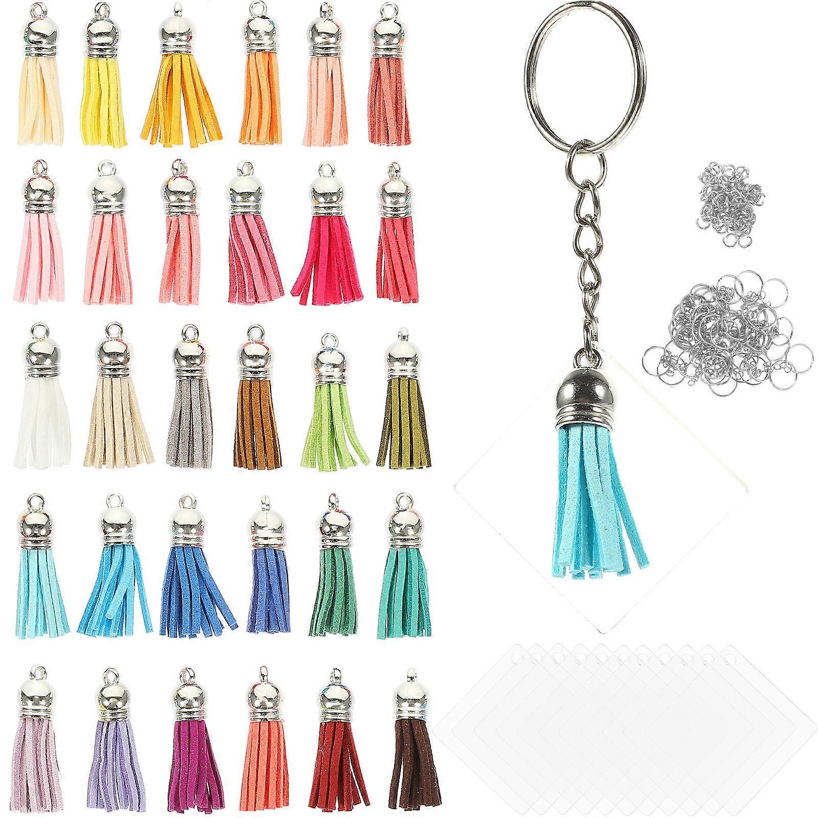 Keychains Decorative Keychain Blanks For Craft Enthusiasts 4 Sets Portable Sublimation Blanks 120Pcs