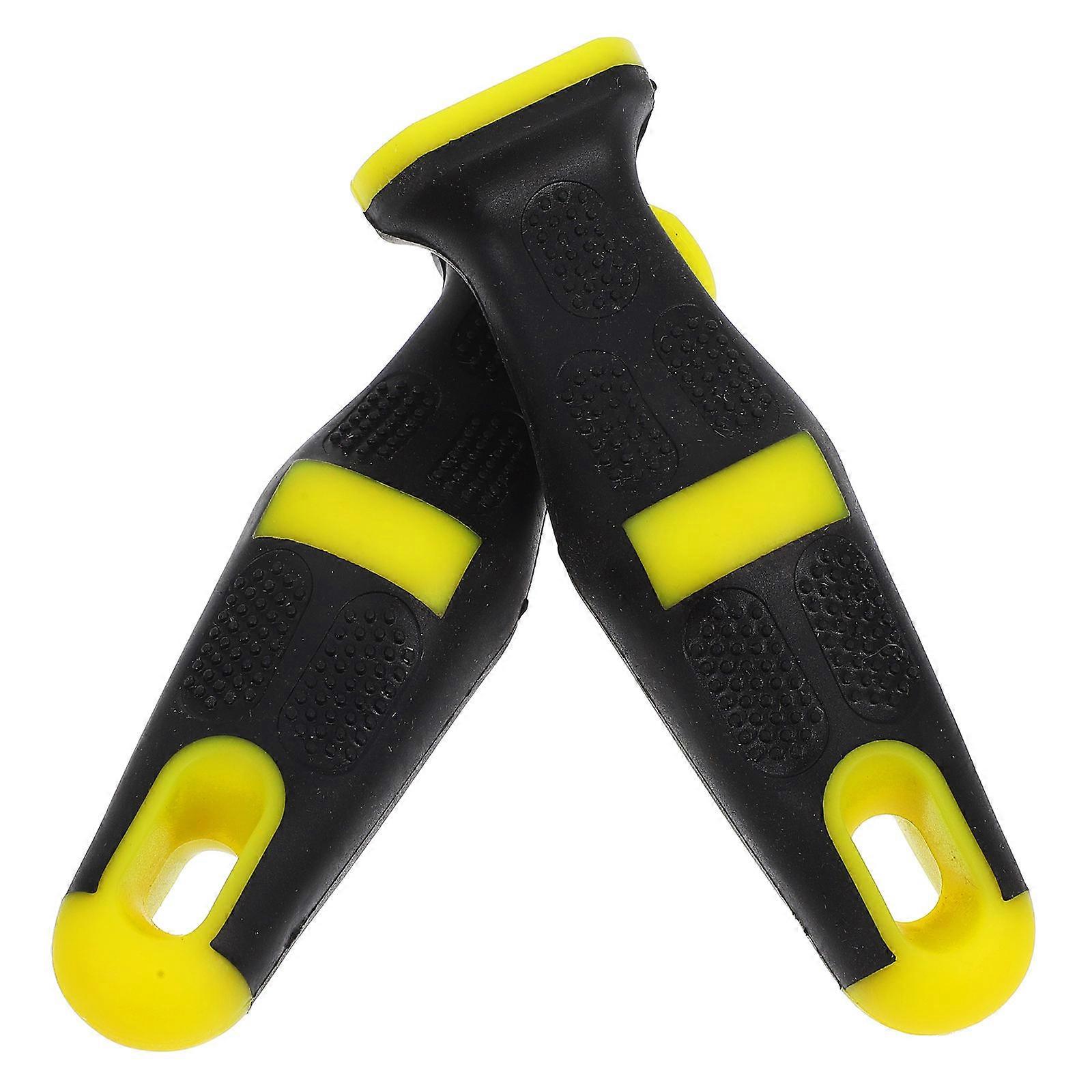 Non-Slip Plastic File Handle 2Pcs Ergonomic Grip for File Tools