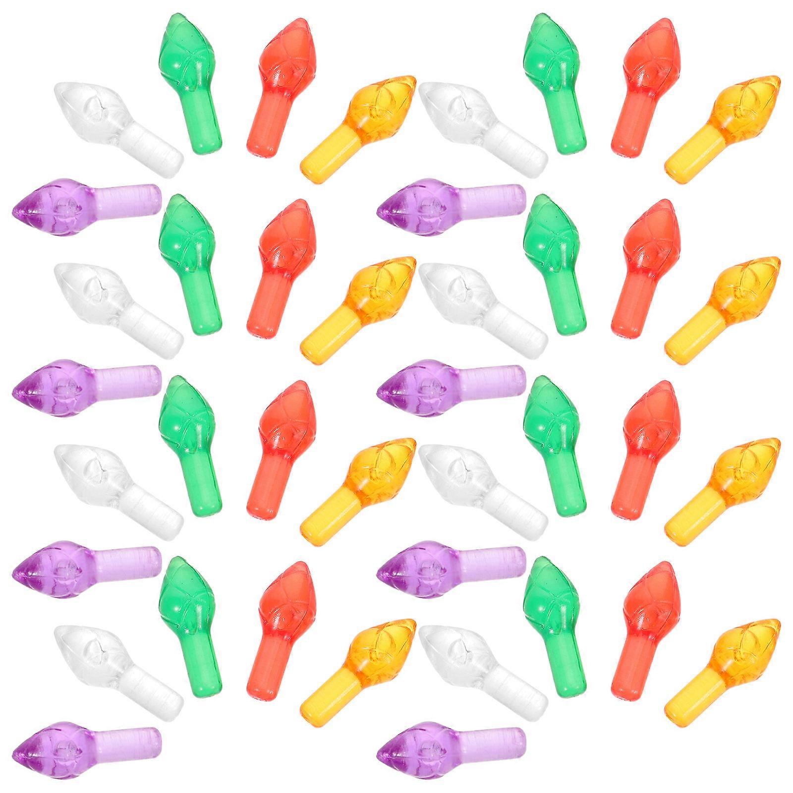 Multi-Color Ceramic Christmas Tree Replacement Lights for DIY 100Pcs Plastic Twist Bulbs