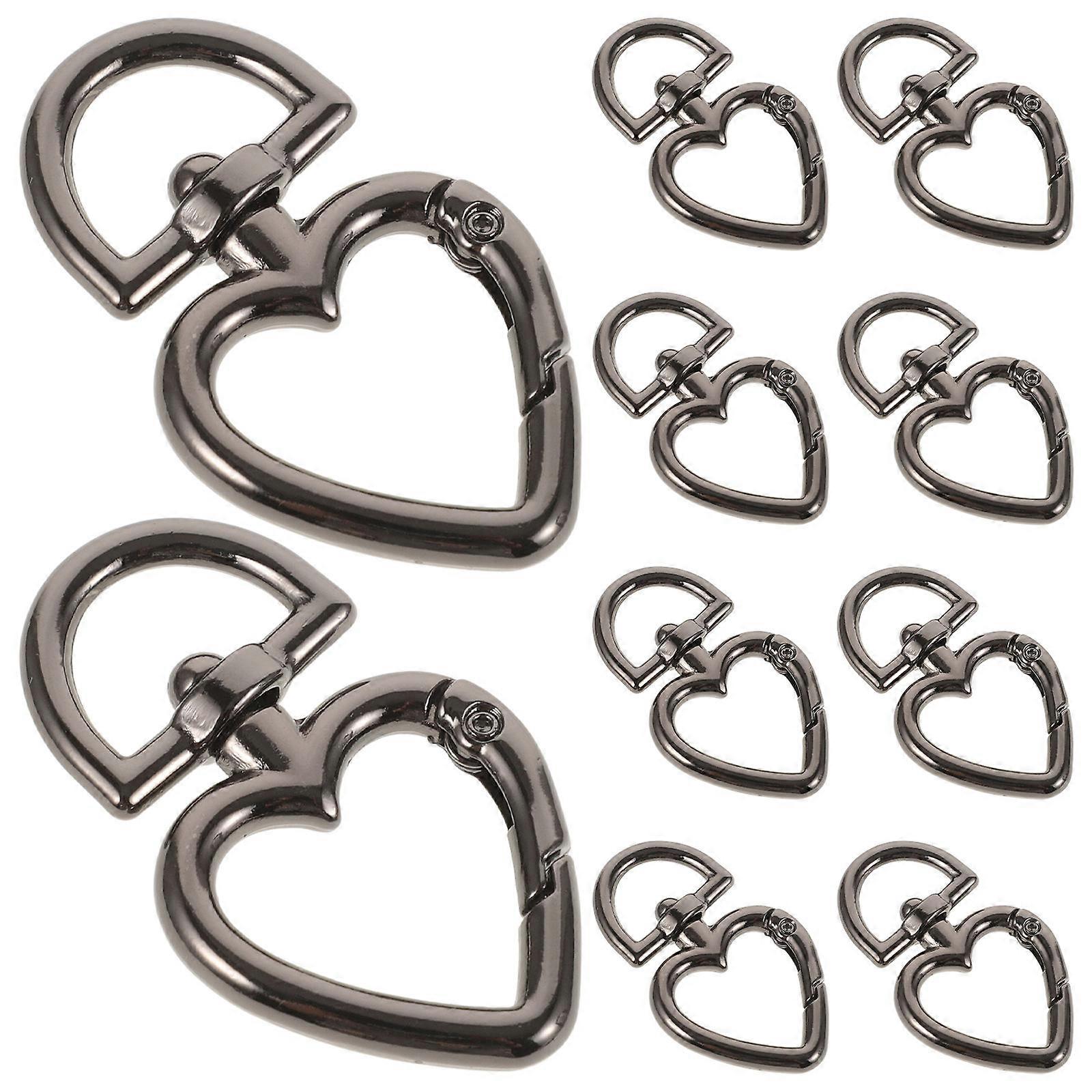 Metal Rotating D Shaped Spring Clasps for Bag Use 10Pcs Durable Connectors
