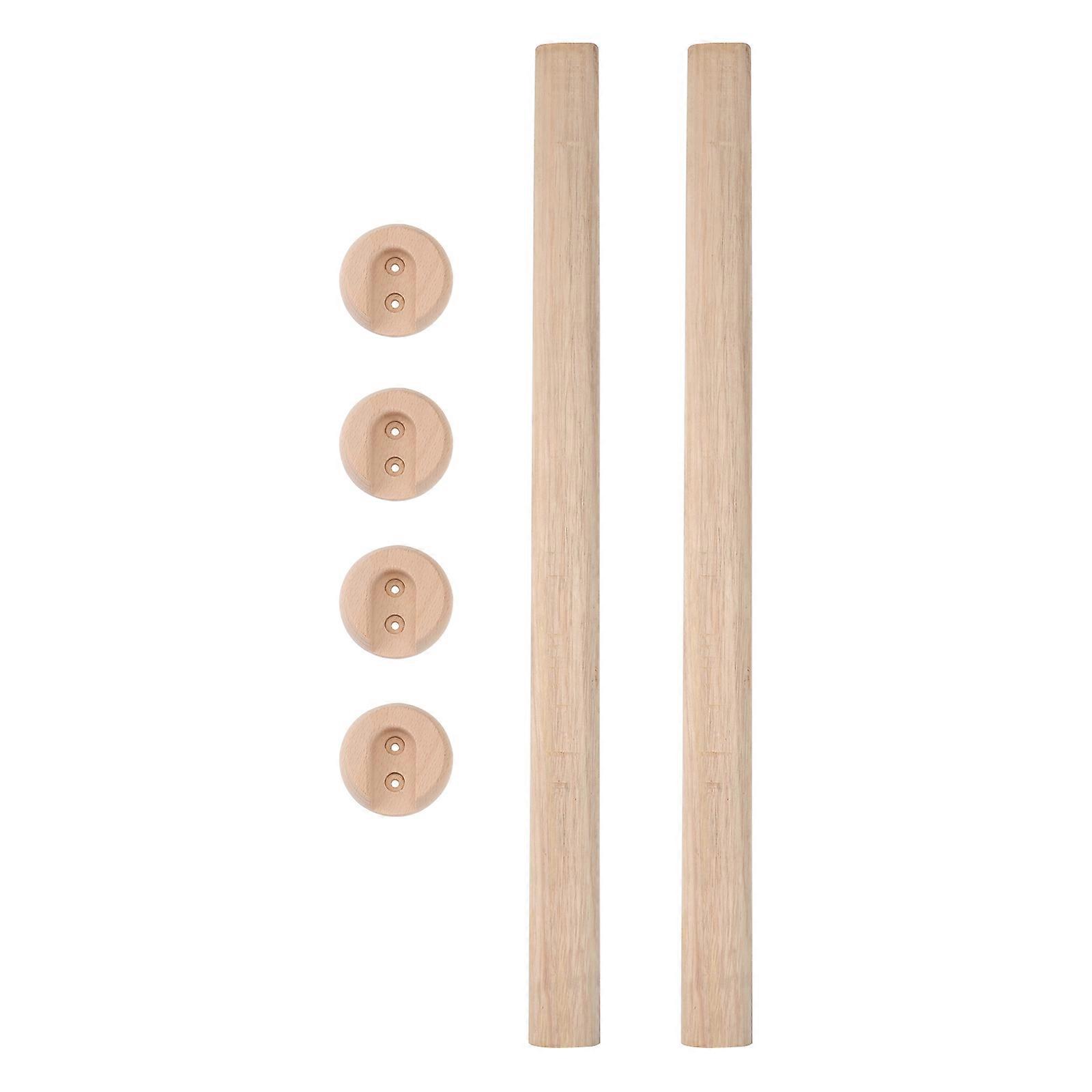 Closet Rod Wardrobe Cross-Bar for Clothes Hanging 4Pcs Solid Wood