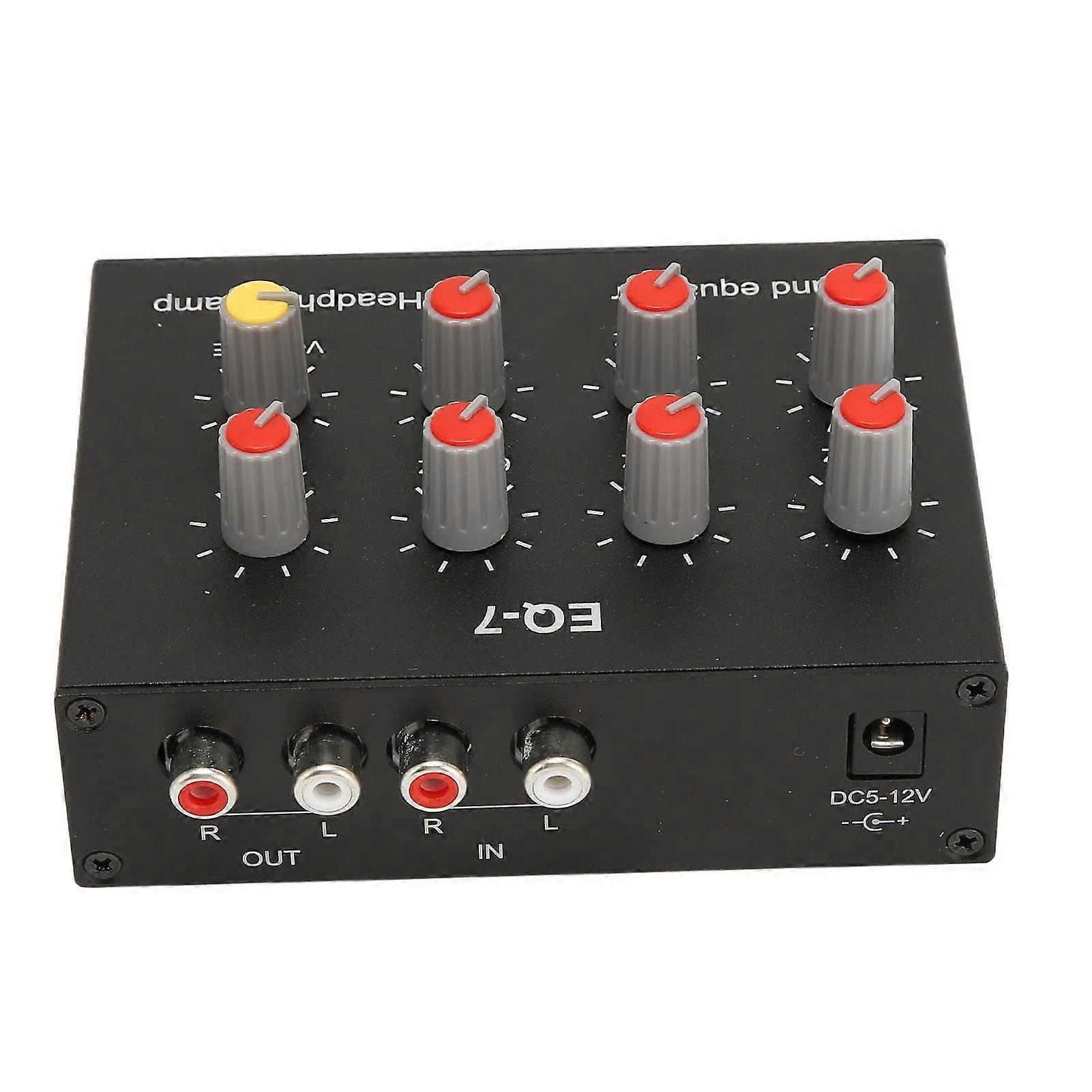 Car Audio Equalizer 7 Band  Bass Dual Channel Graphic EQ for Car Stereo with 3.5mm Interface
