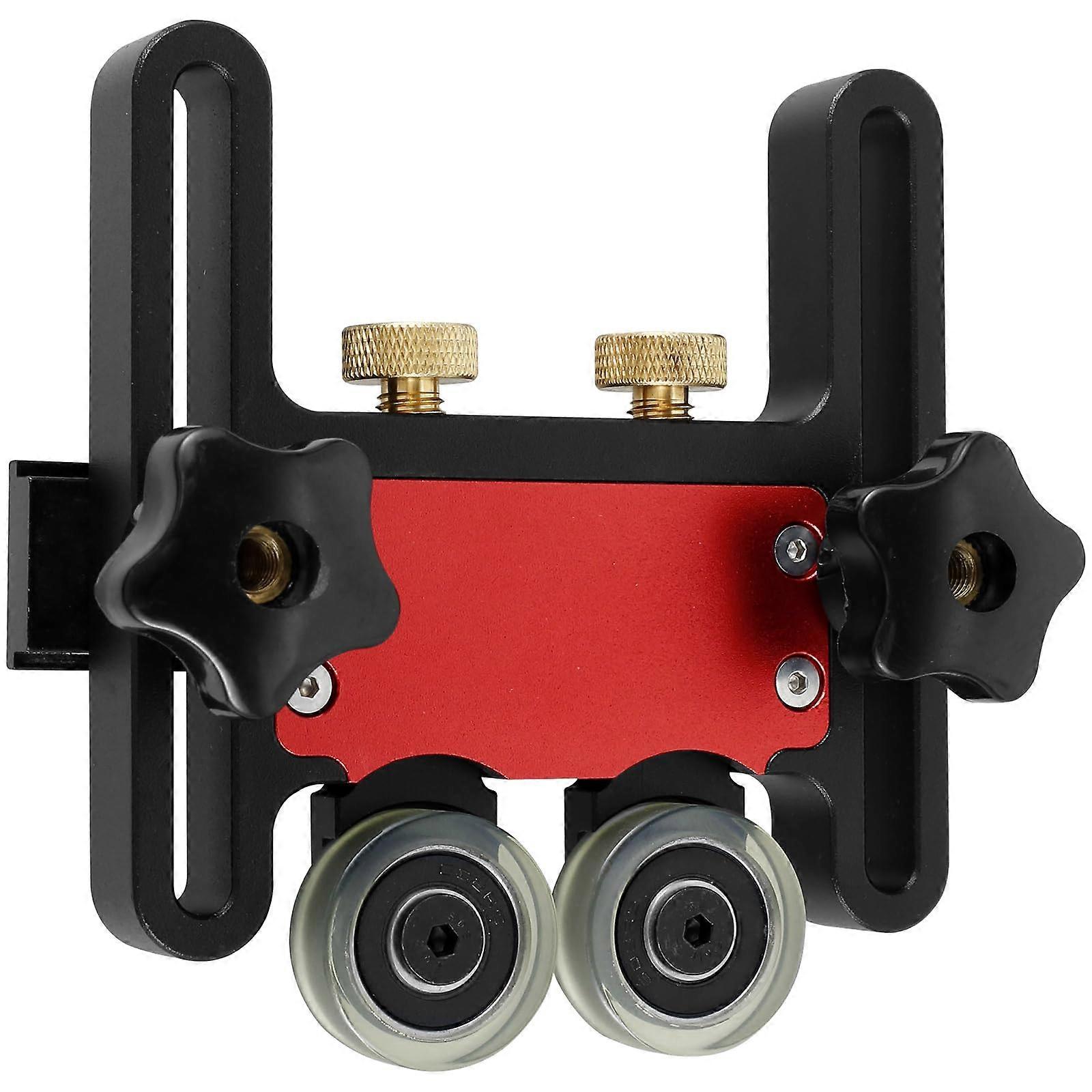 Adjustable Table Saw Feed Roller Guide with Dual Wheel Bearing Featherboard for Smooth Feeding
