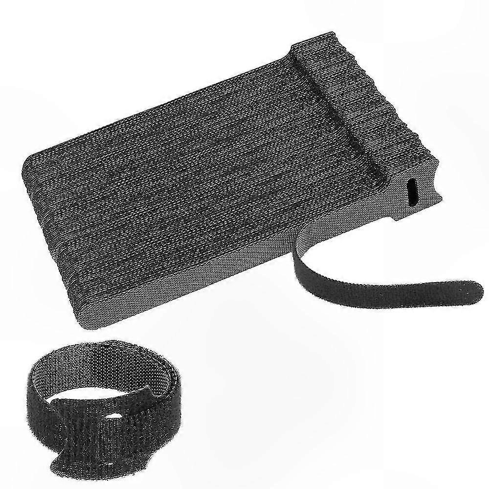 100 Pack Adjustable Reusable Cable Ties for Wire and Cable Management with Self-Adhesive Feature