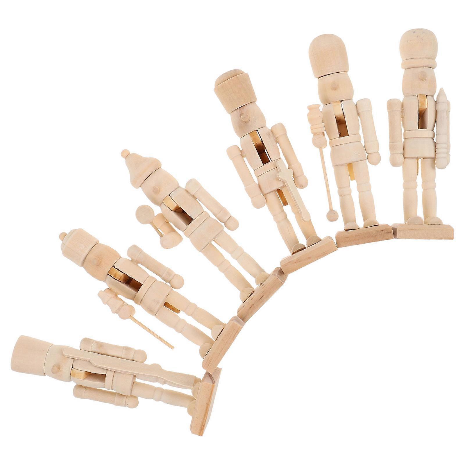 DIY Nutcracker Wooden Ornament for Christmas Decoration 30Pcs Set