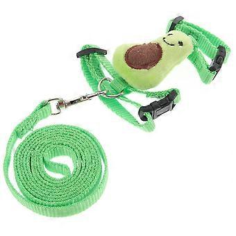 Green Bunny Harness Leash Set for Small Pets with Plush and Nylon
