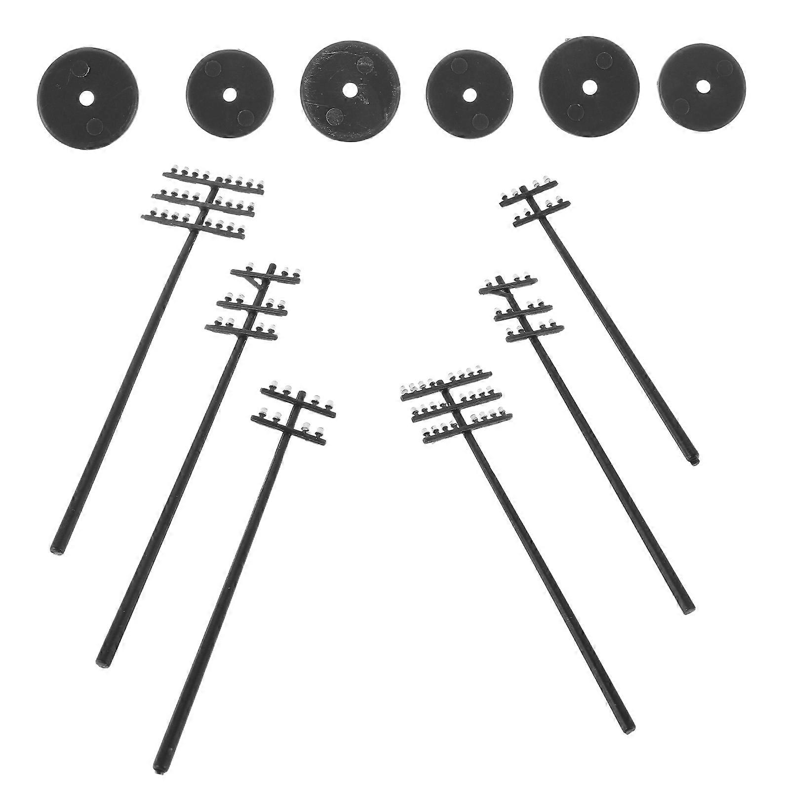 Miniature Lamppost Model Telephone Pole for Educational Diorama Set