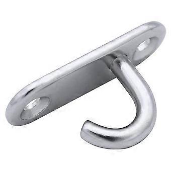 30 Pack Stainless Steel Ceiling Hooks M5 Oval Open Hooks Pad Eye Plate Anchor Screw Wall Mount Hook for Plant Basket