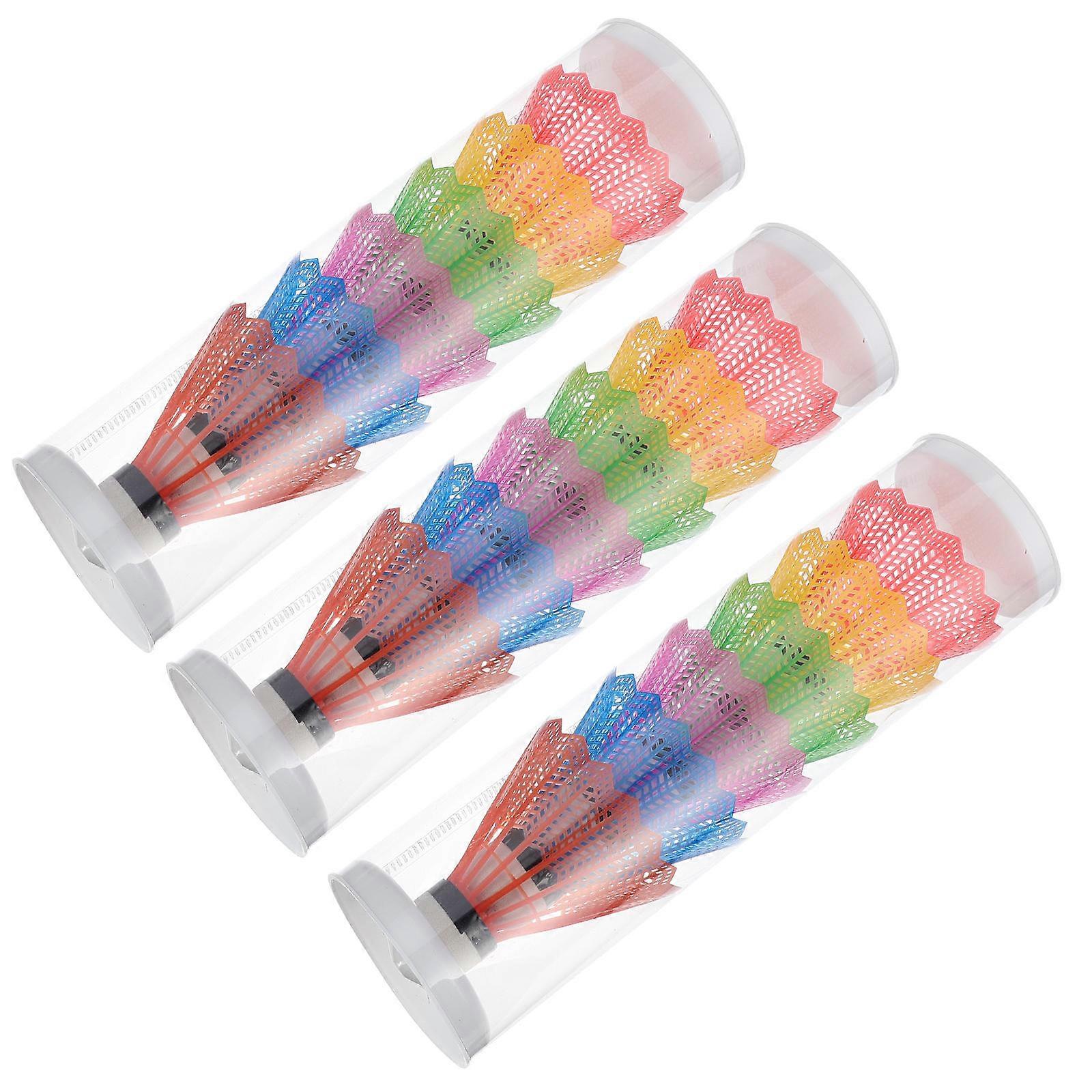 Plastic Shuttlecocks Badminton for Training 18Pcs Practical Set for Home Use