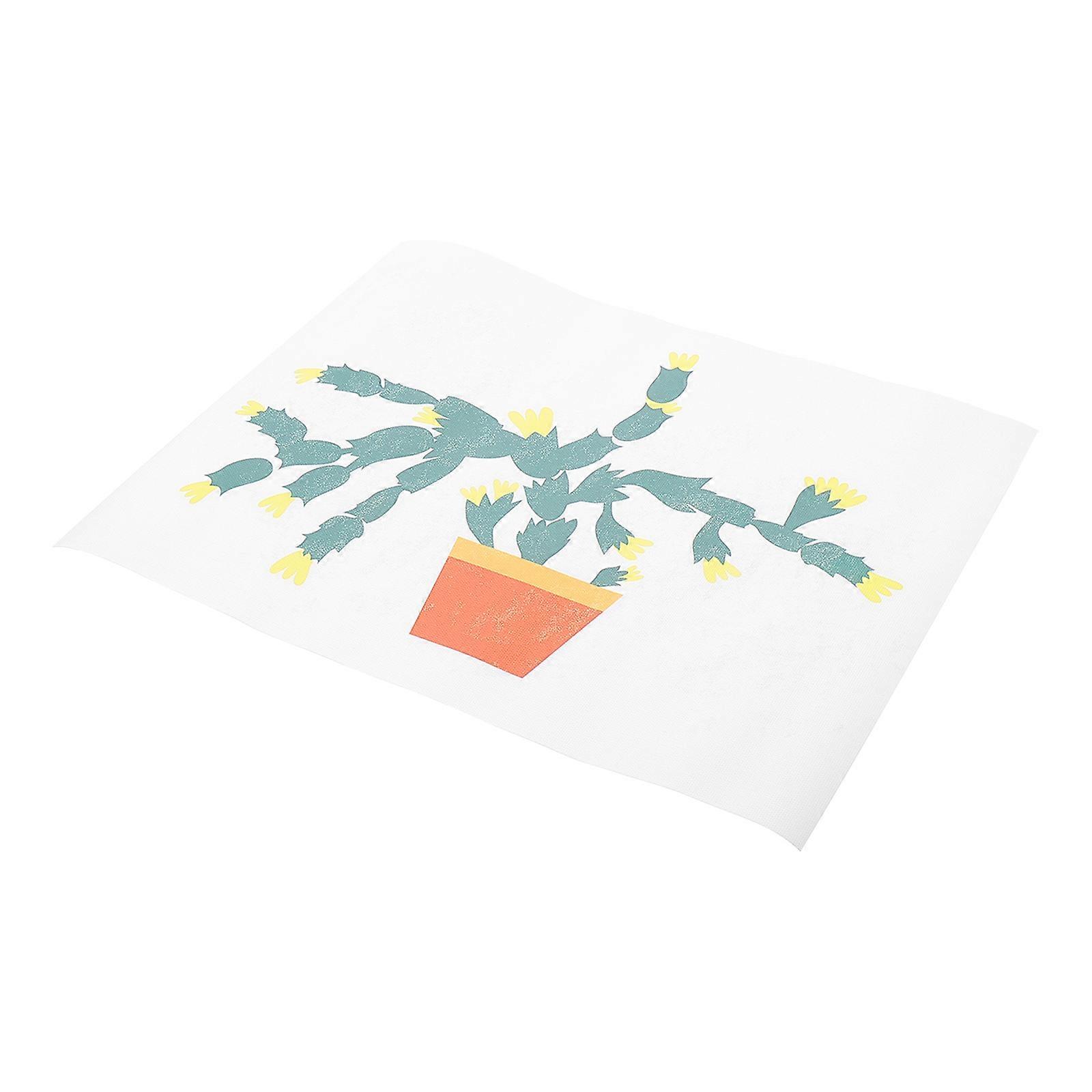 Hanging Succulent Wall Decor Rectangular Shape Modern Office Decoration 36x28cm Non-Woven Fabric 1Pack