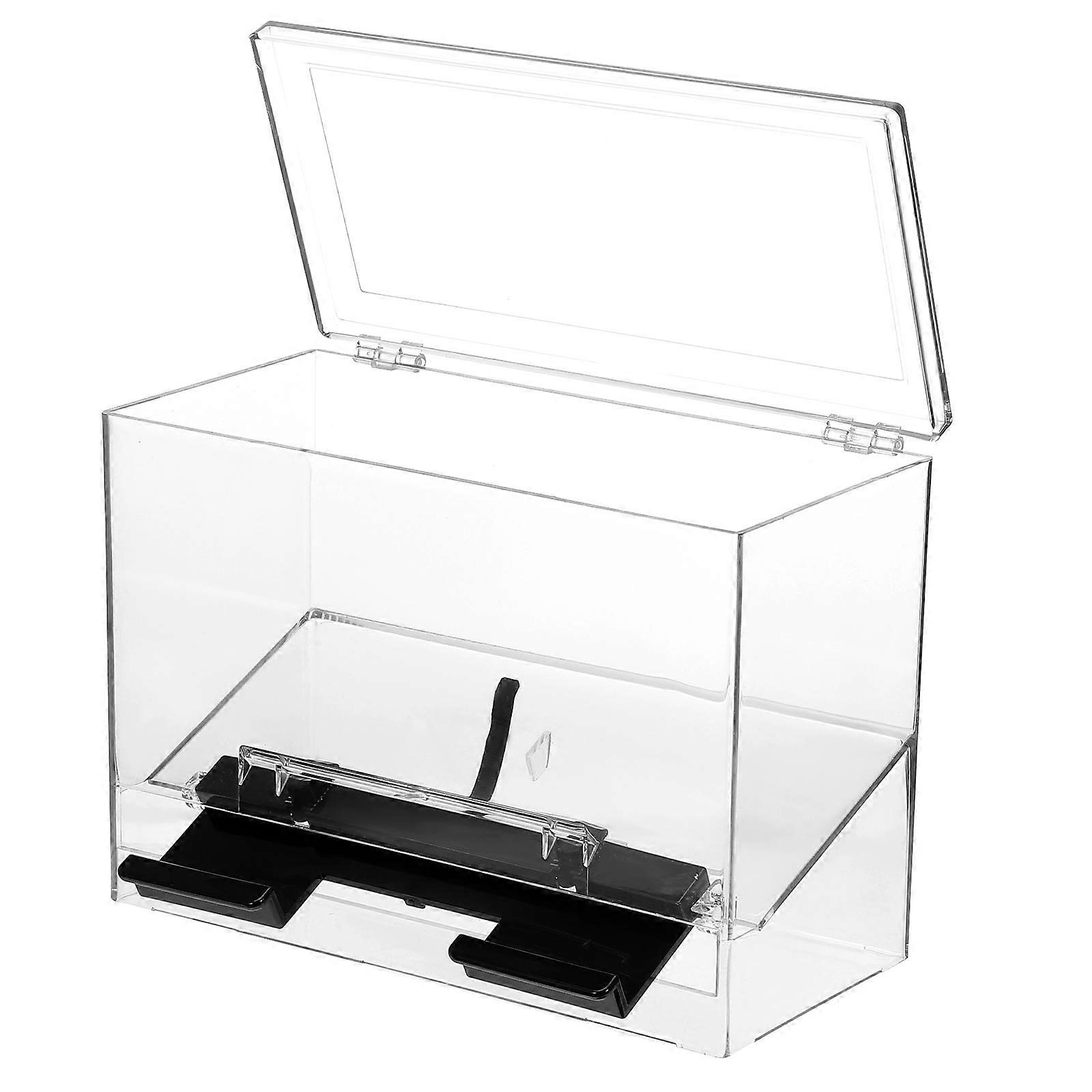 Pressing Straw Dispenser Container for Acrylic Straw Storage Box Bulk Use