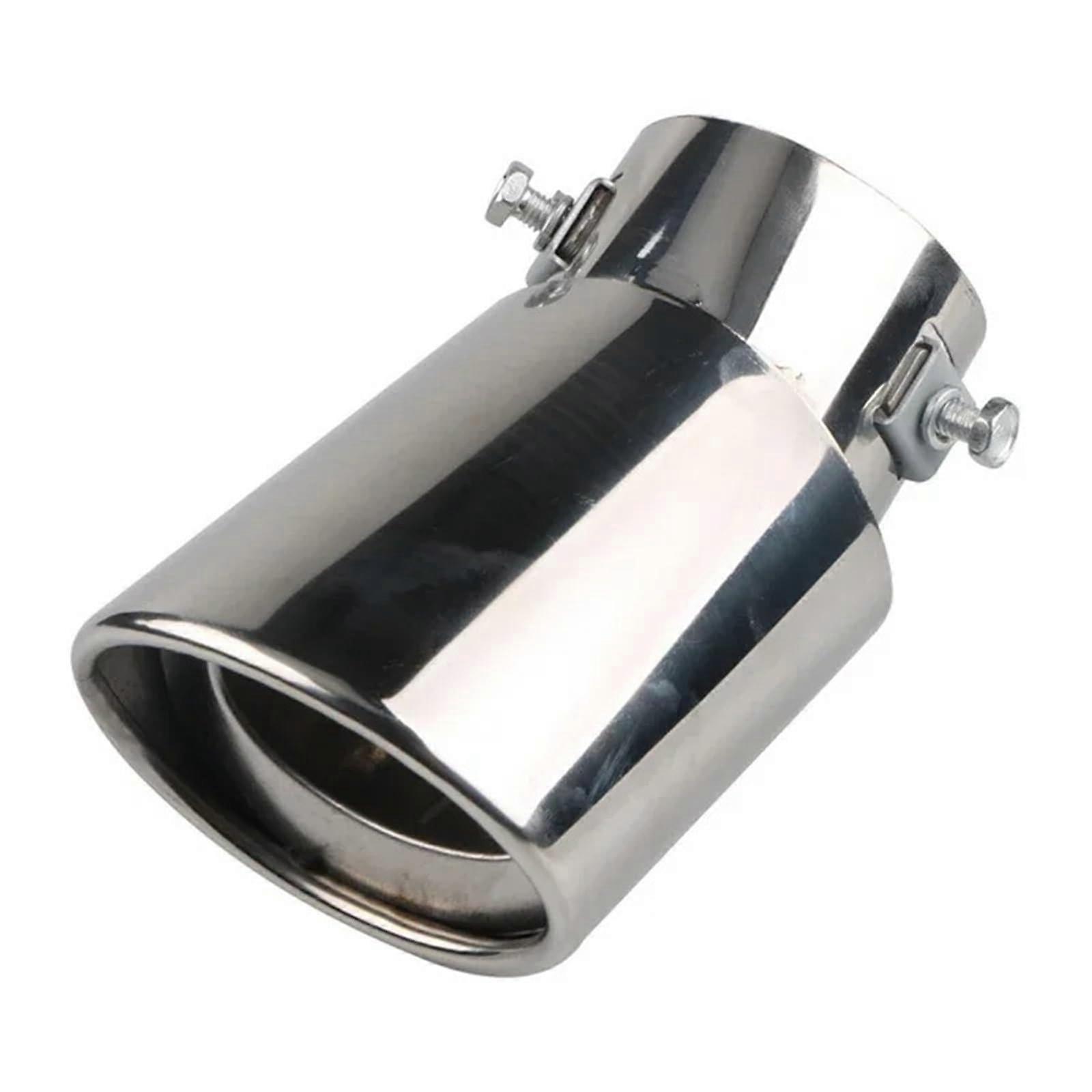 Universal Stainless Steel Car Exhaust Muffler Tip Round Chrome Tail Pipe Rustproof Performance