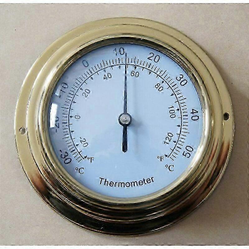 26-27 Thermometer/Hygrometer Case with Brass Ring 98mm