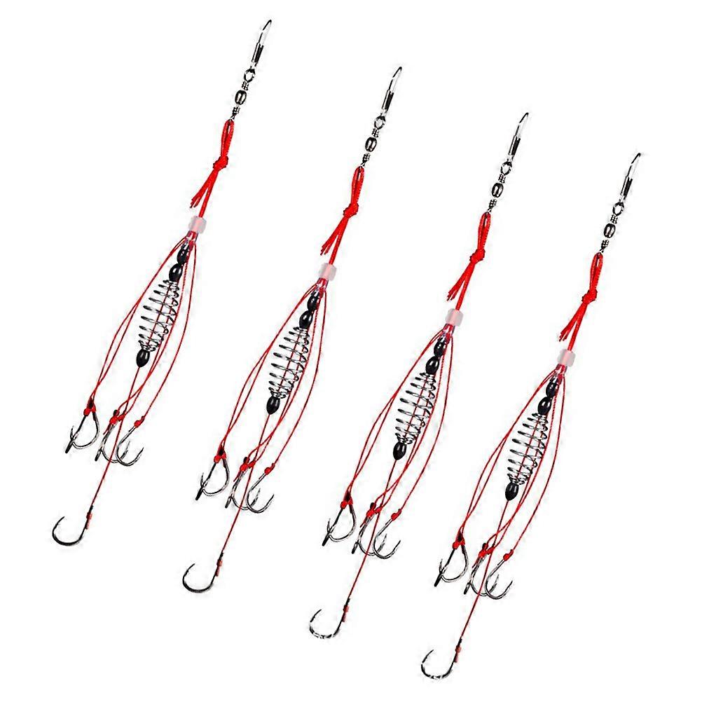 Fishing Baits Hook High Carbon Steel for Carp with Spring Feeder 4Pcs