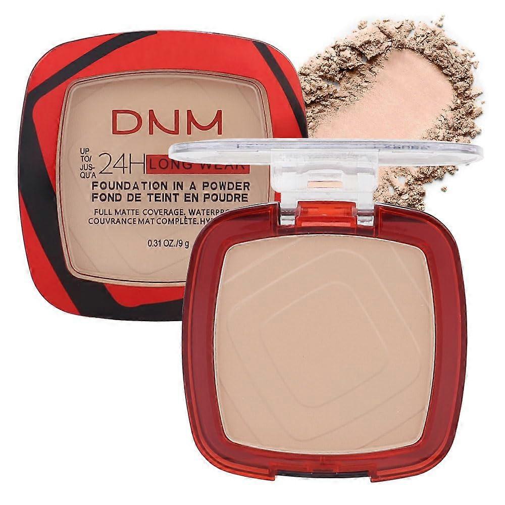 Pressed Powder Foundation Waterproof Matte Shine Control Long Lasting Oil  Compact 06