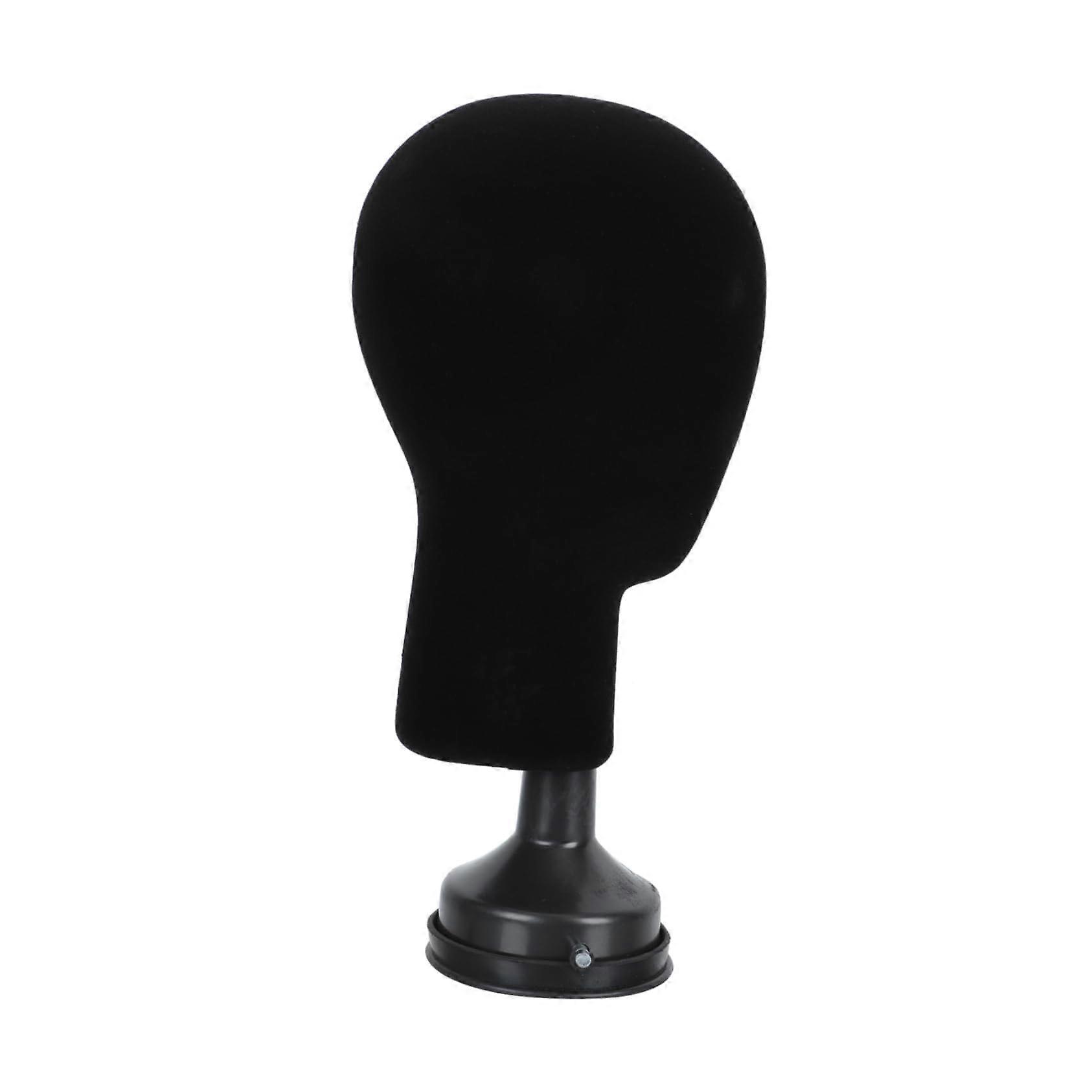Black Foam Wig Display Mannequin Head for Styling, SpaceSaving and Multipurpose Use