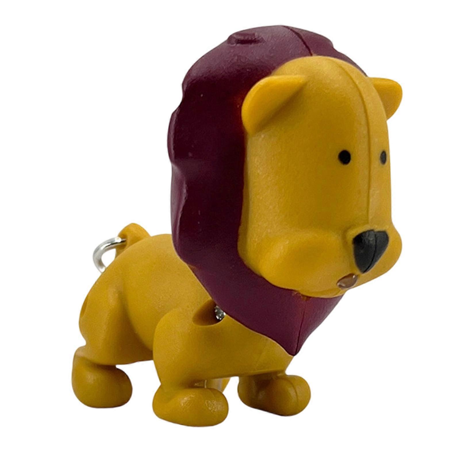 Cartoon Animal Keychain Featuring Builts In LED Light Animal Shape ABS Portable for Daily Use Multicolor